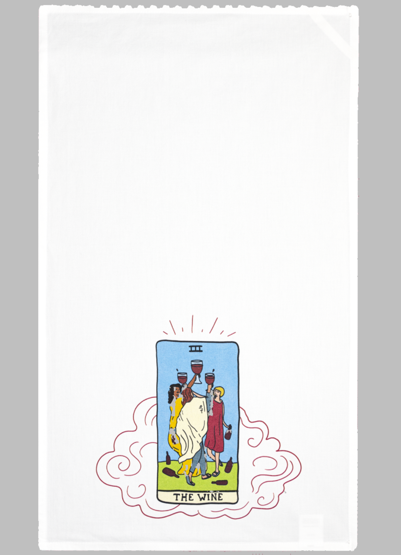 The Wine Tarot Card Kitchen Dishtowel