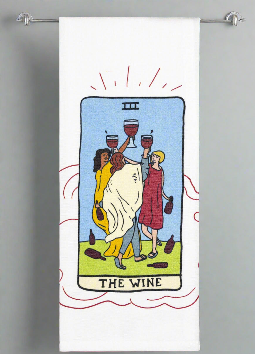 The Wine Tarot Card Kitchen Dishtowel