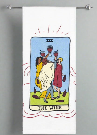 The Wine Tarot Card Kitchen Dishtowel