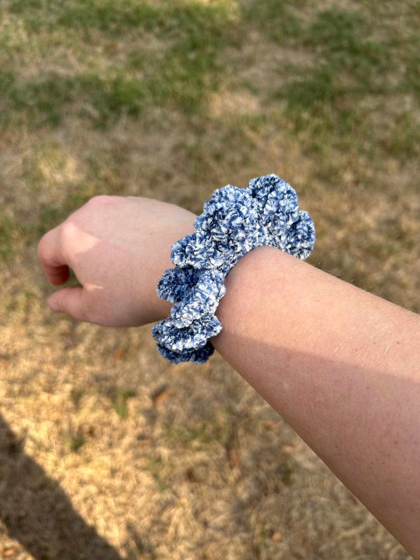 Velvet Retro Crochet Scrunchies