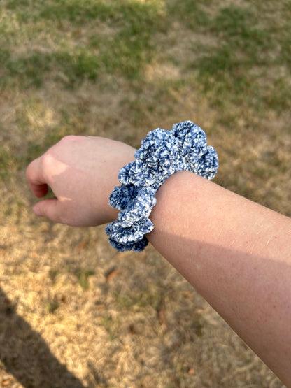 Velvet Retro Crochet Scrunchies