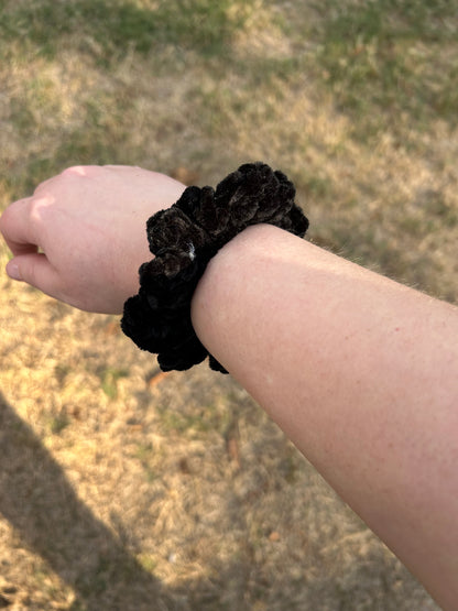 Velvet Retro Crochet Scrunchies