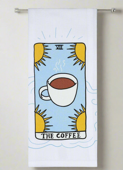 THE COFFEE Kitchen Tarot Dishtowel