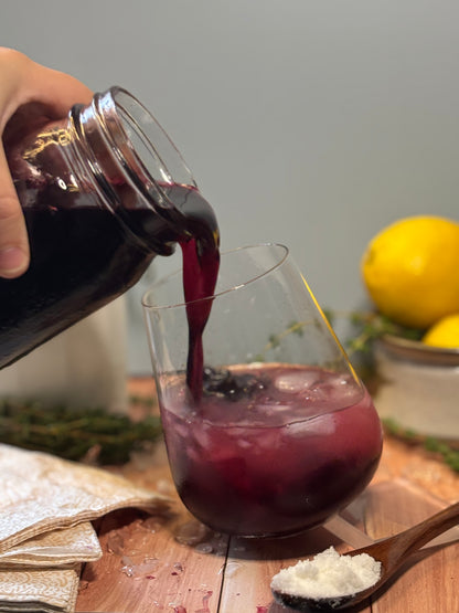 Sapphire Siren: Blueberry Thyme Vanilla Syrup