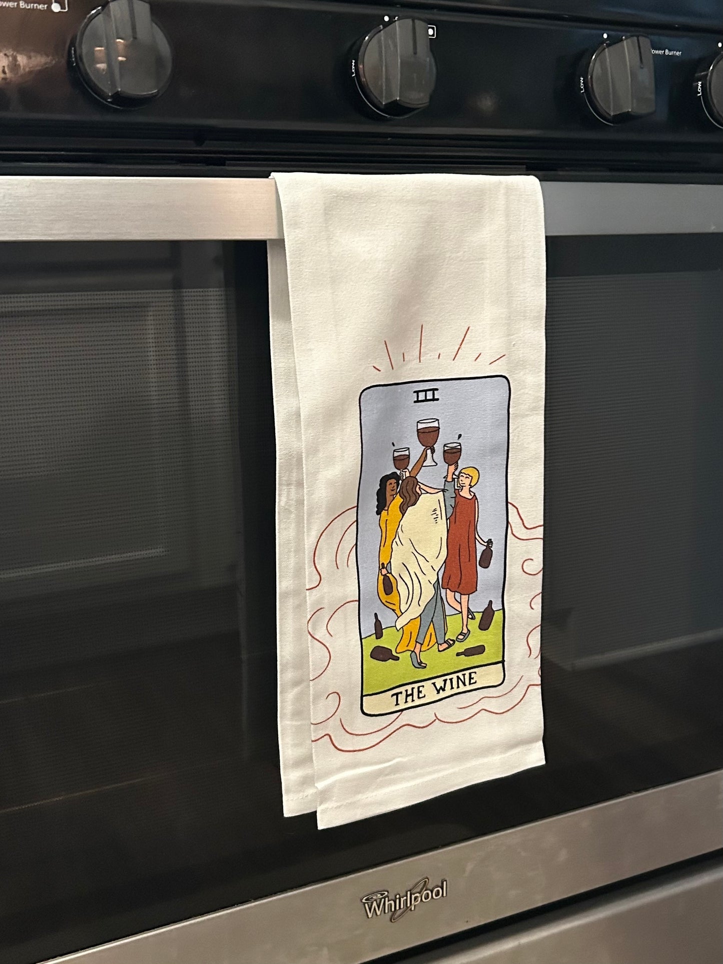 The Wine Tarot Card Kitchen Dishtowel