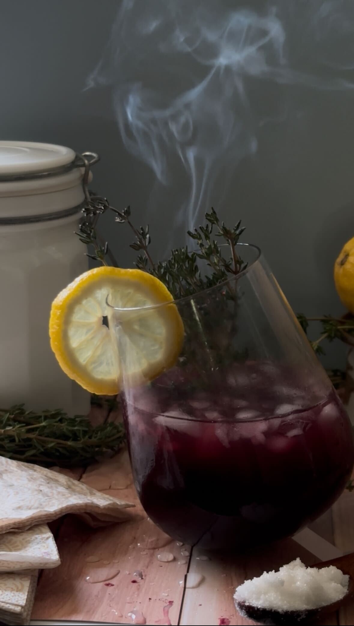 Sapphire Siren: Blueberry Thyme Vanilla Syrup