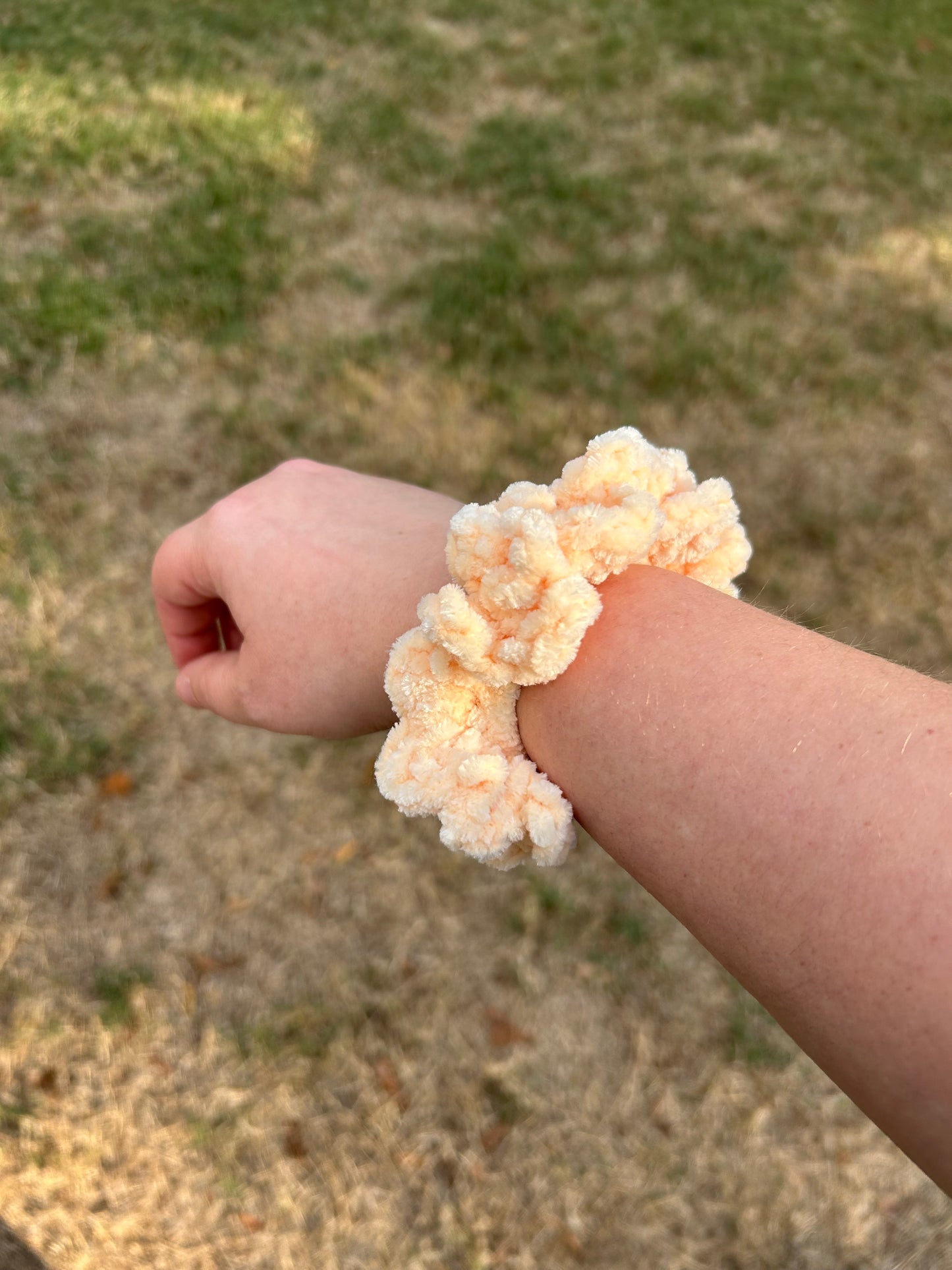 Velvet Retro Crochet Scrunchies