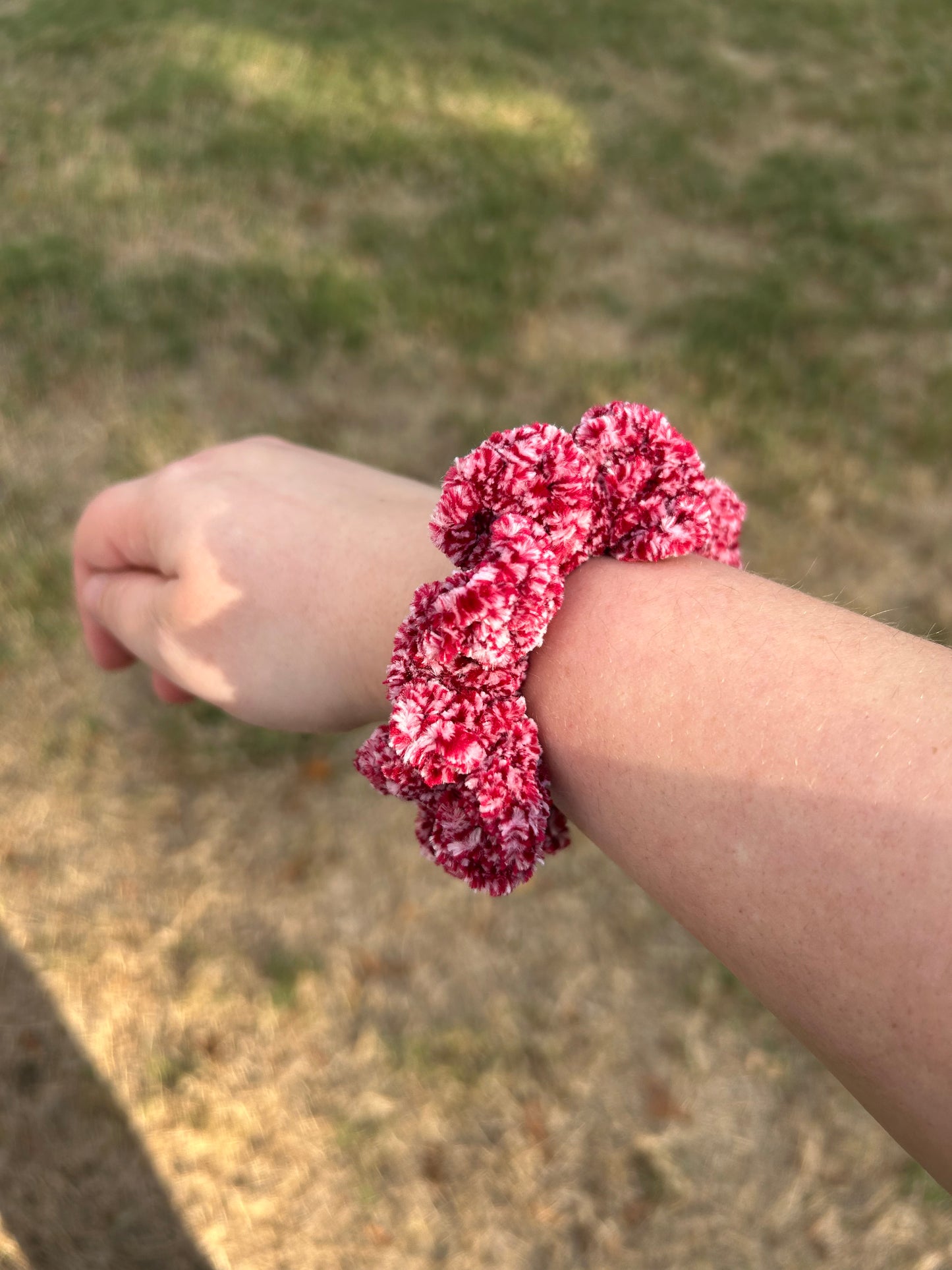 Velvet Retro Crochet Scrunchies