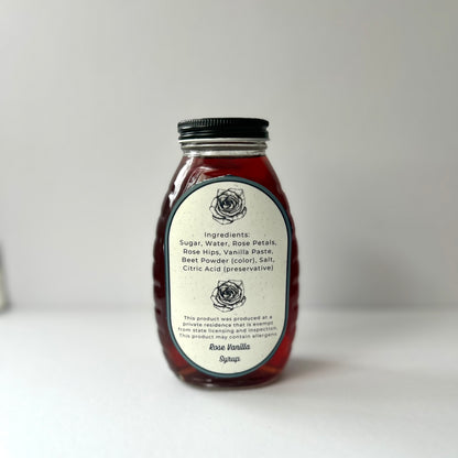 Blushing Bloom: Rose & Vanilla Syrup