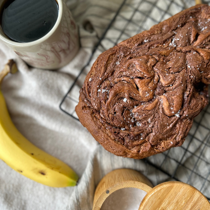 Nutella Swirl Banana Bread: Morning Mischief