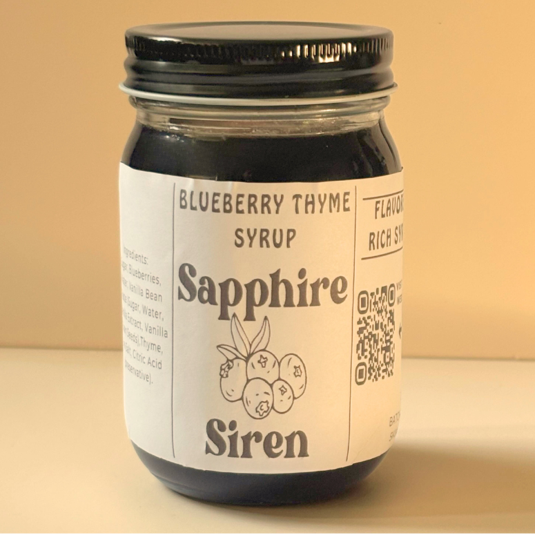 Sapphire Siren: Blueberry Thyme Vanilla Syrup