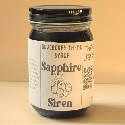 Sapphire Siren: Blueberry Thyme Vanilla Syrup