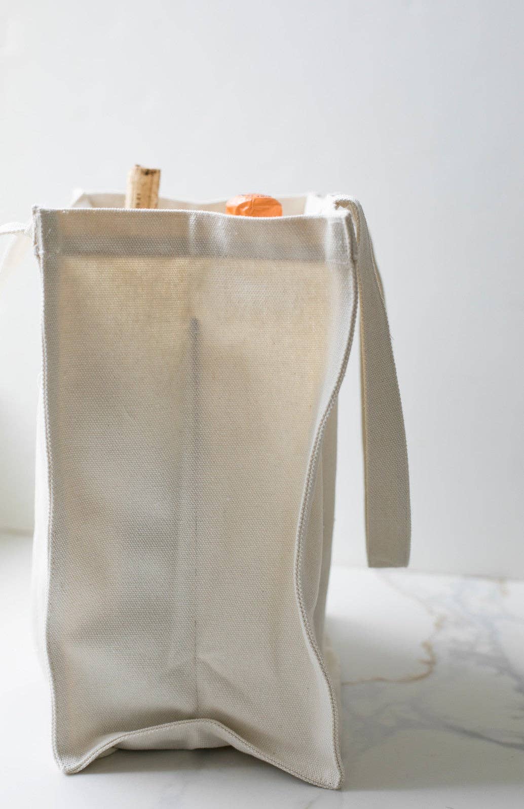 Reusable Bottle Carrier - Canvas Tote Bag With Dividers