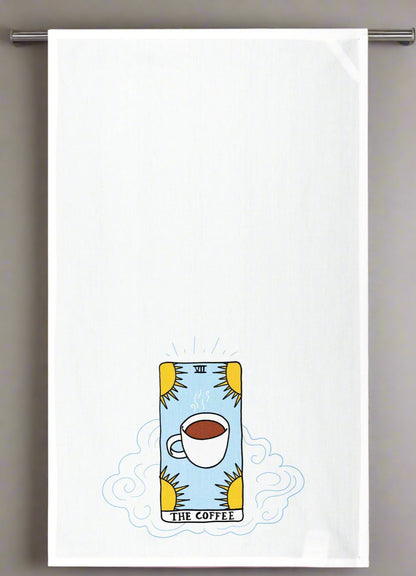 THE COFFEE Kitchen Tarot Dishtowel